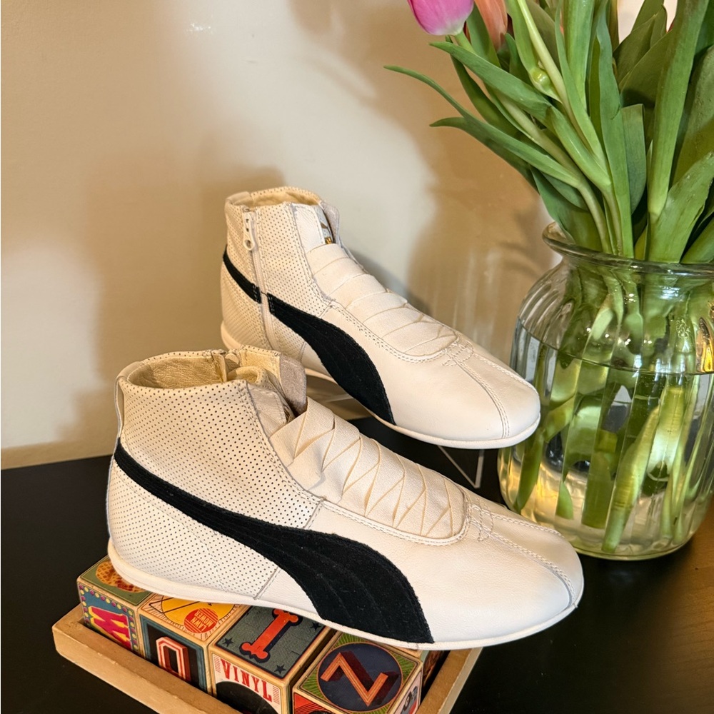 NWOT Puma White Perforated Sneakers Size 6